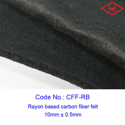 10 / 15 / 20mm Industrial Rayon Based Carbon Fiber Felt Rolls