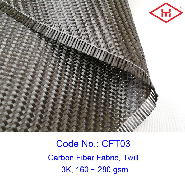 Tight Woven 3K Twill Carbon Fibre Fabric Popular For Cosmetic