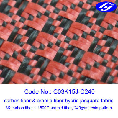 Jacquard Coin Pattern คาร์บอนอะรามิดทอผ้าใยใยใย
